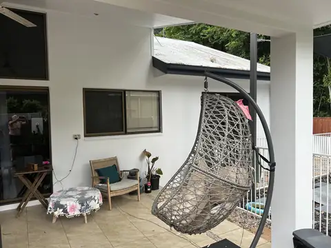 Patio painted white
